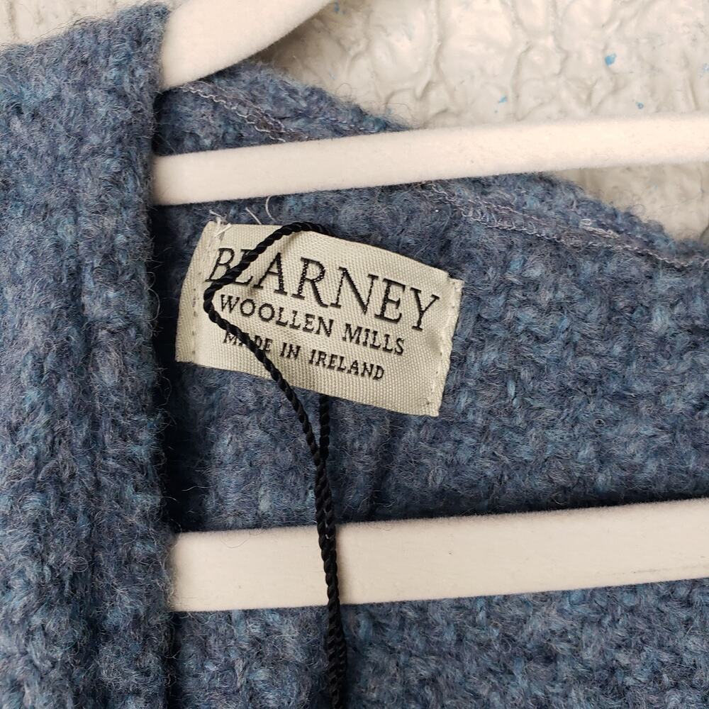 Blarney Woollen Mills Womens Weavers Wool Blend Knit Poncho Cardigan Scarf Combo - Picture 13 of 15